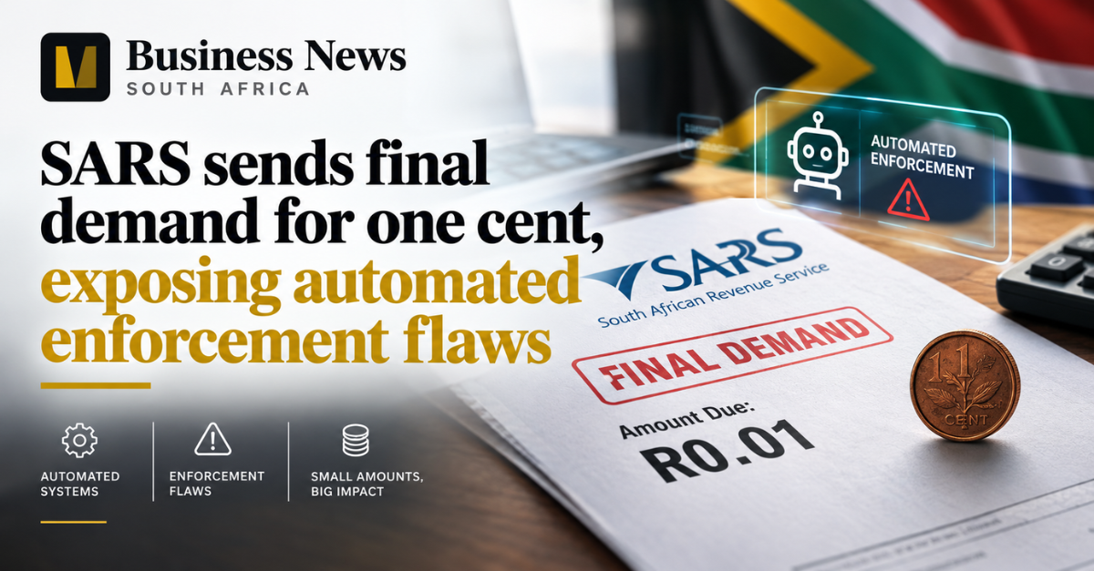 SARS sends final demand for one cent, exposing automated enforcement flaws