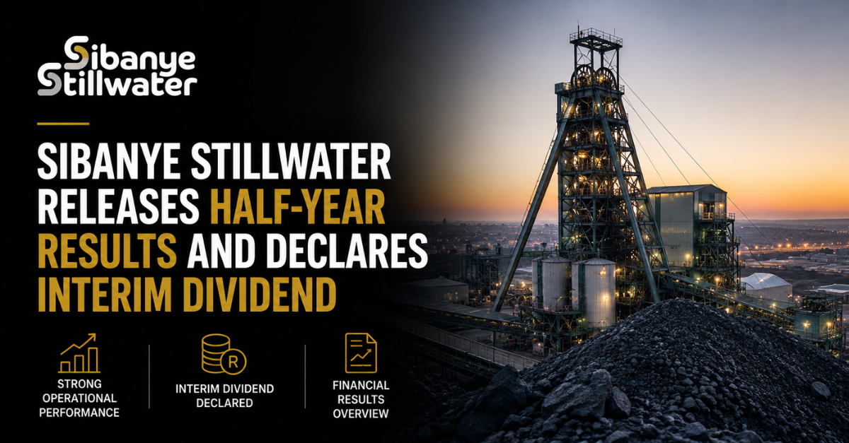 Sibanye Stillwater releases half-year results and declares interim dividend