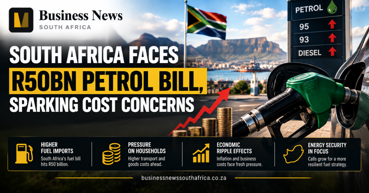 South Africa faces R50bn petrol bill, sparking cost concerns
