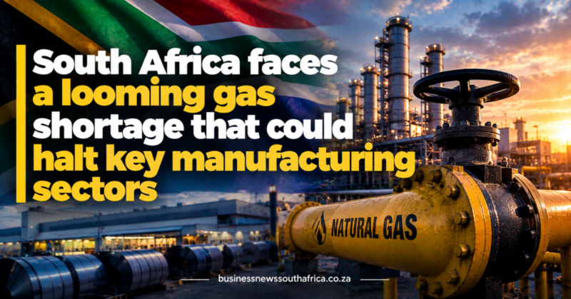 South Africa faces a looming gas shortage that could halt key manufacturing sectors