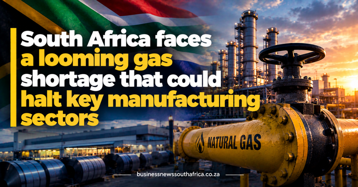 South Africa faces a looming gas shortage that could halt key manufacturing sectors