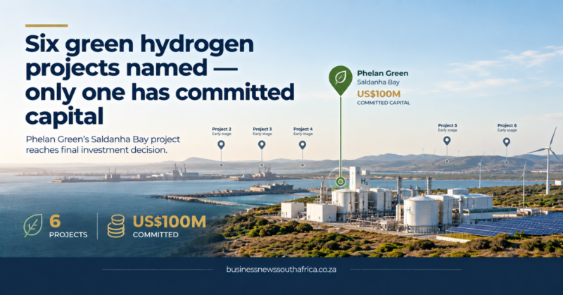 South Africa names its first six green hydrogen projects, and only one has actual money behind it