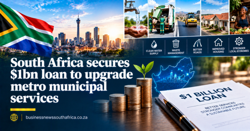 South Africa secures $1bn loan to upgrade metro municipal services