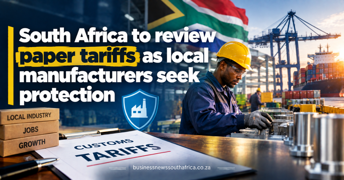 South Africa to review paper tariffs as local manufacturers seek protection