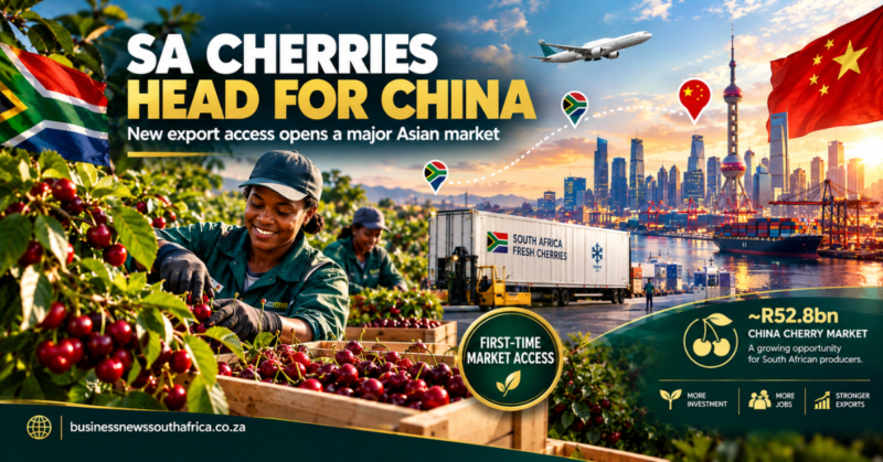 South Africa to start exporting cherries to China