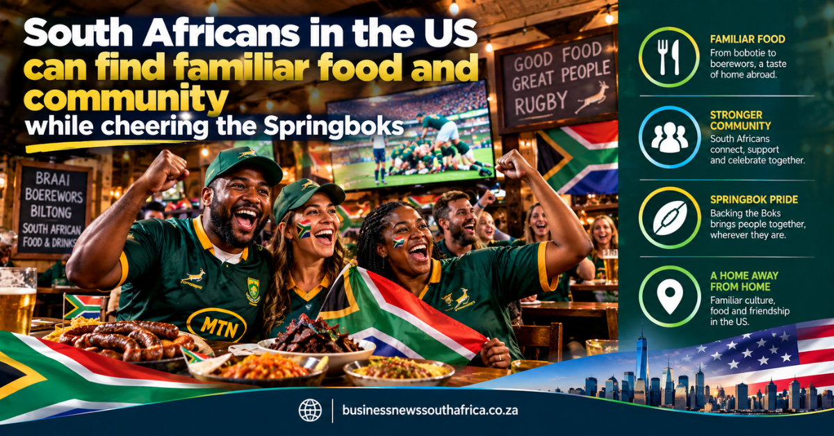 South Africans in the US can find familiar food and community while cheering the Springboks