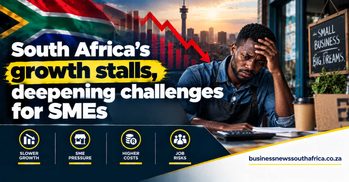 South Africa’s growth stalls, deepening challenges for SMEs