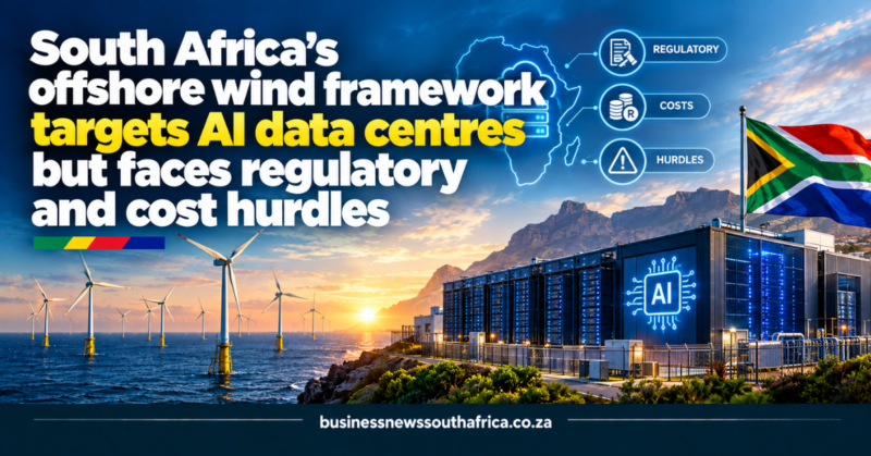 South Africa’s offshore wind framework targets AI data centres but faces regulatory and cost hurdles