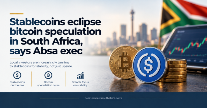 Stablecoins eclipse bitcoin speculation in South Africa, says Absa exec