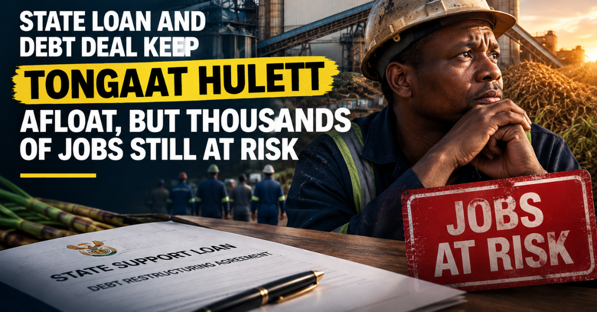 State loan and debt deal keep Tongaat Hulett afloat, but thousands of jobs still at risk