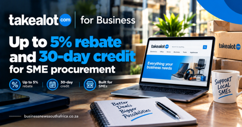Takealot for Business offers up to 5% rebate and 30-day credit for SME procurement