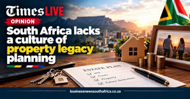 TimesLIVE opinion warns South Africa lacks a culture of property legacy planning