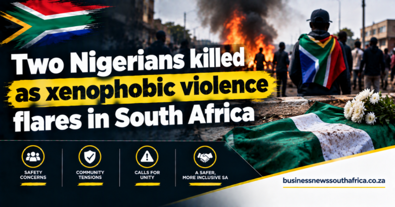 Two Nigerians killed as xenophobic violence flares in South Africa