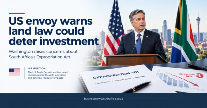 US ambassador says South Africa’s expropriation law is deterring American investment