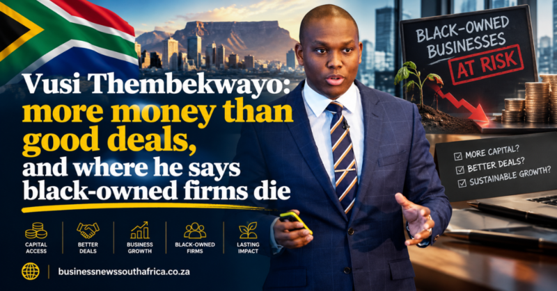 Vusi Thembekwayo: more money than good deals, and where he says black-owned firms die