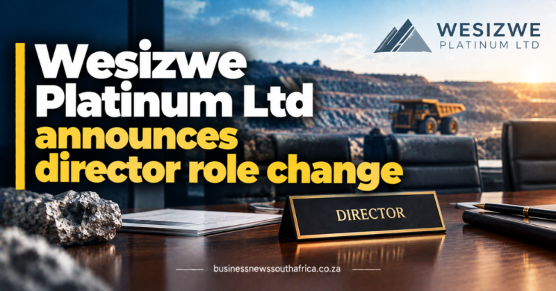 Wesizwe Platinum Ltd announces director role change