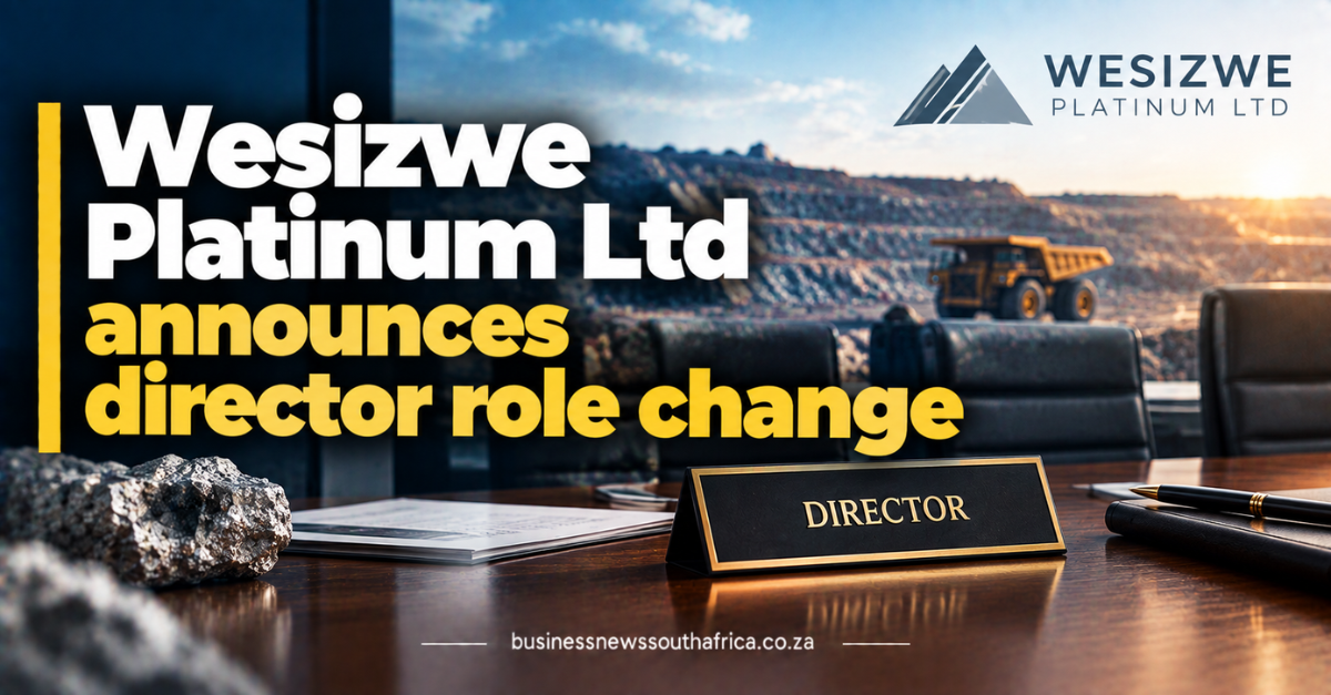 Wesizwe Platinum Ltd announces director role change