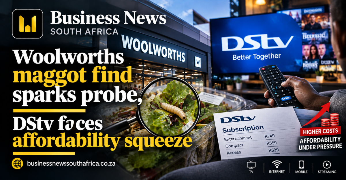 Woolworths maggot find sparks probe, DStv faces affordability squeeze