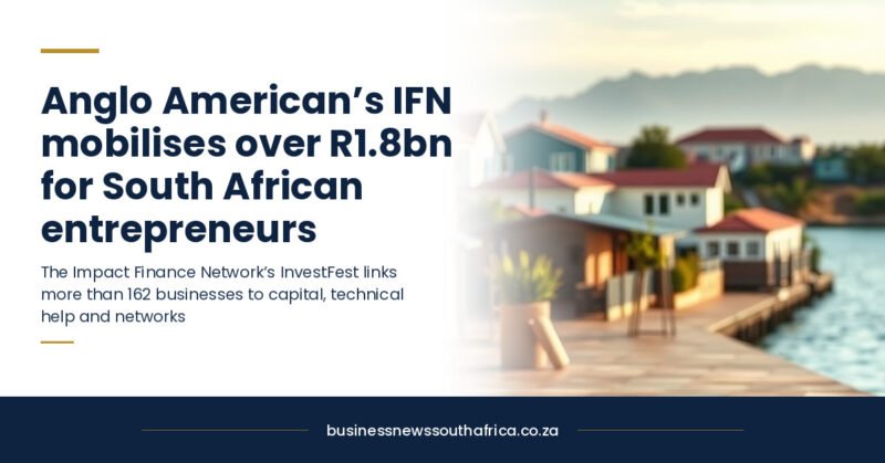 Anglo American’s IFN mobilises over R1.8bn for South African entrepreneurs