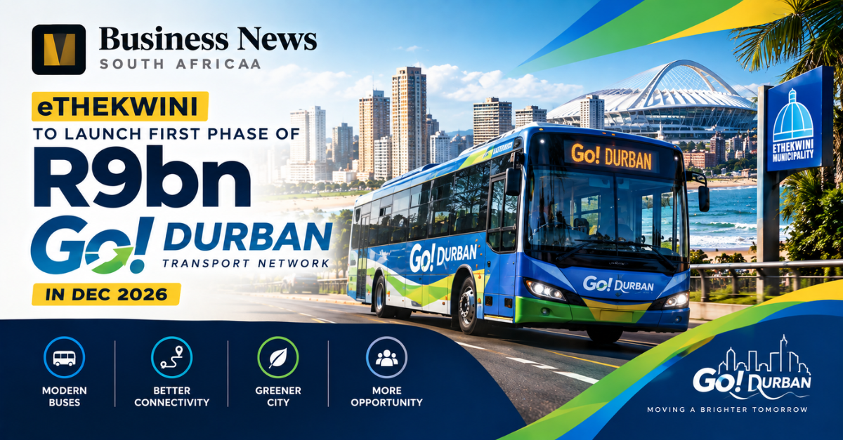 eThekwini to launch first phase of R9bn Go! Durban transport network in Dec 2026