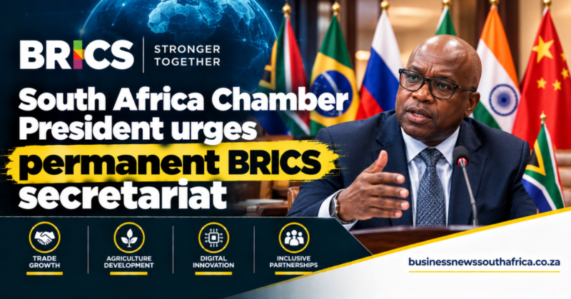 South Africa Chamber President urges permanent BRICS secretariat