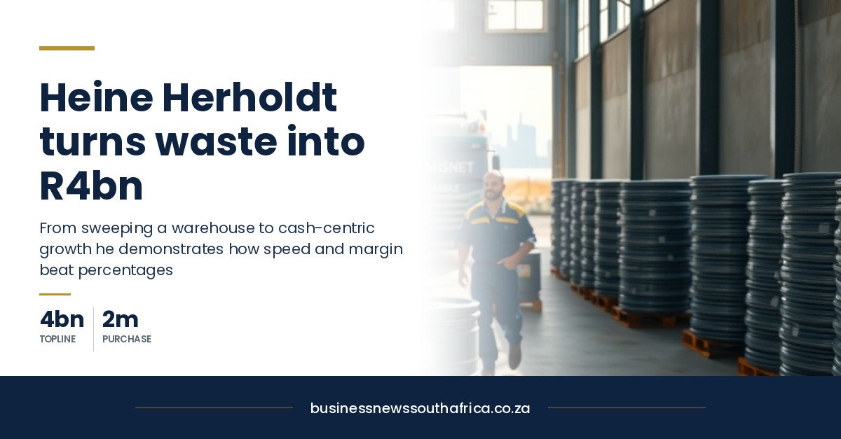 Heine Herholdt’s R4 billion lesson: sell for cash, not percentages, and take the first hit