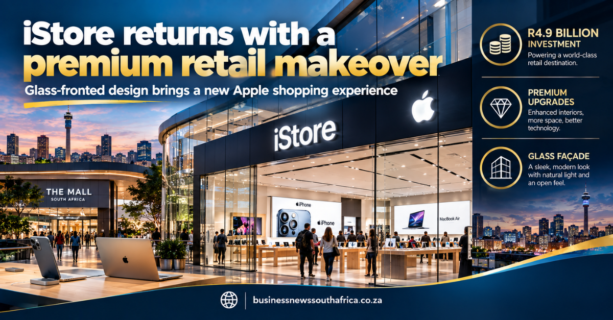 iStore reopens in R4.9-billion South African mall with premium upgrades and glass façade