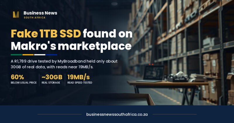 MyBroadband found a fake 1TB SSD on Makro’s marketplace. Here is how to test a drive before you trust it