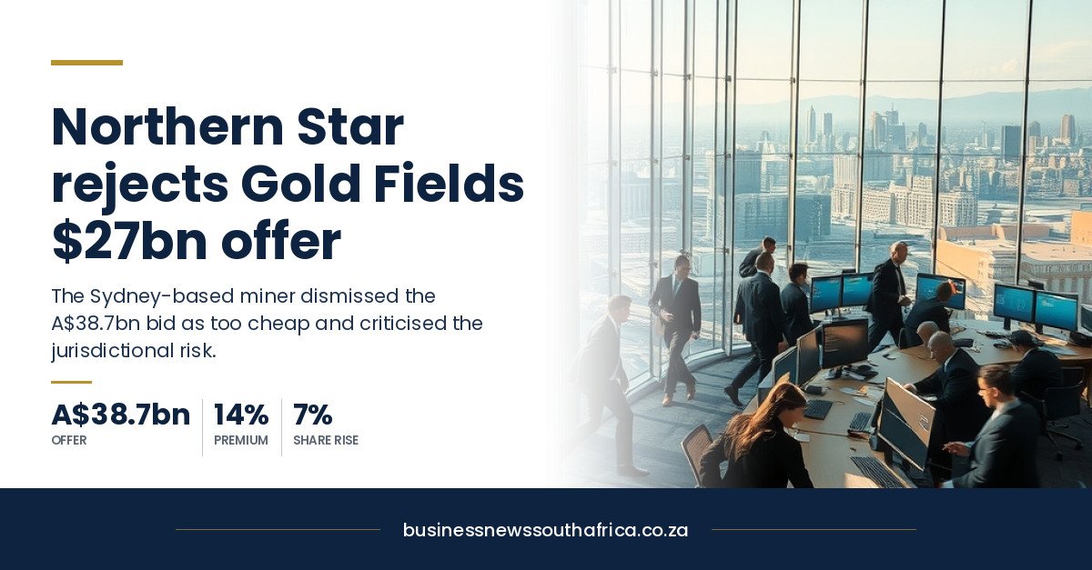 Northern Star says no to Gold Fields’ A$38.7bn offer, and calls South African paper a risk