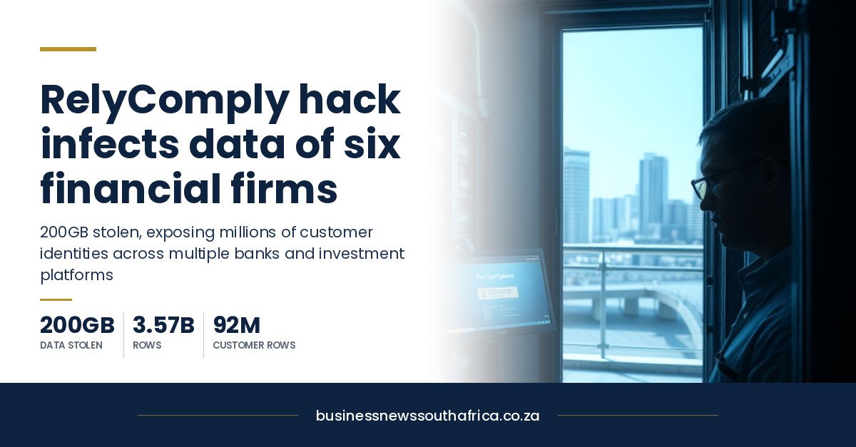 One hacked compliance vendor has put clients of at least six South African financial firms on alert