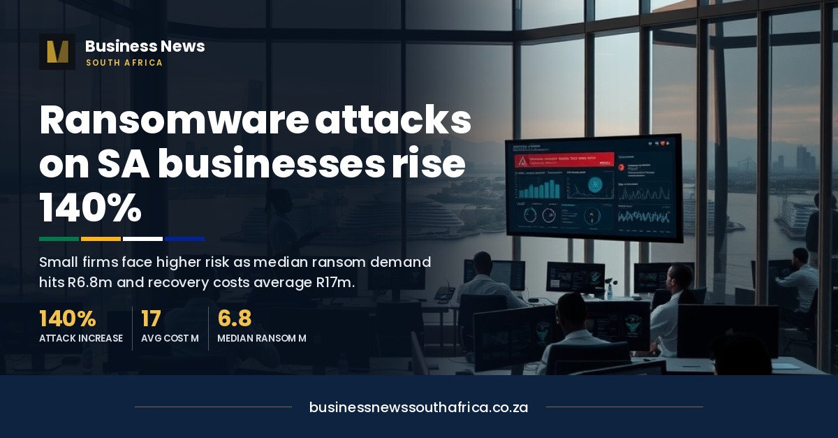 Ransomware attacks on South African businesses are up 140%: what small businesses need to do now