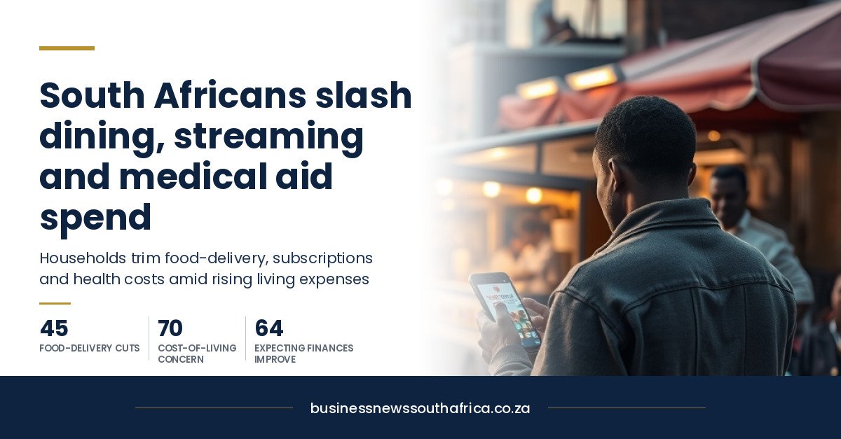 South Africans curb dining, streaming and medical aid spending as costs rise