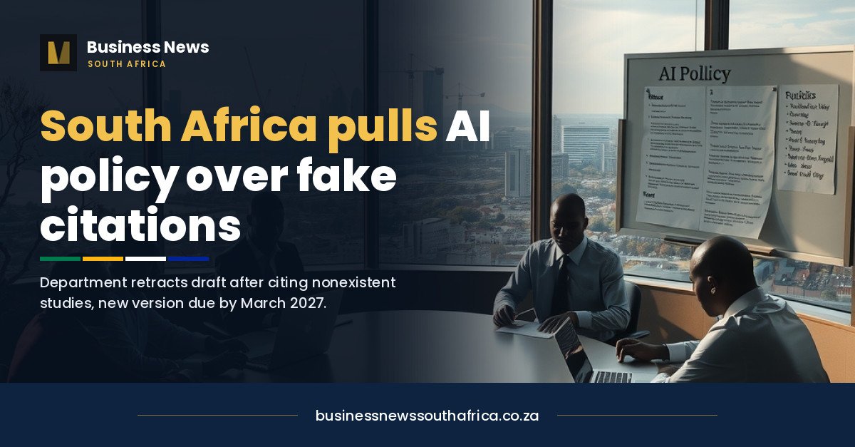 South Africa’s AI policy was pulled after it cited studies that do not exist. The rewrite is now due by March
