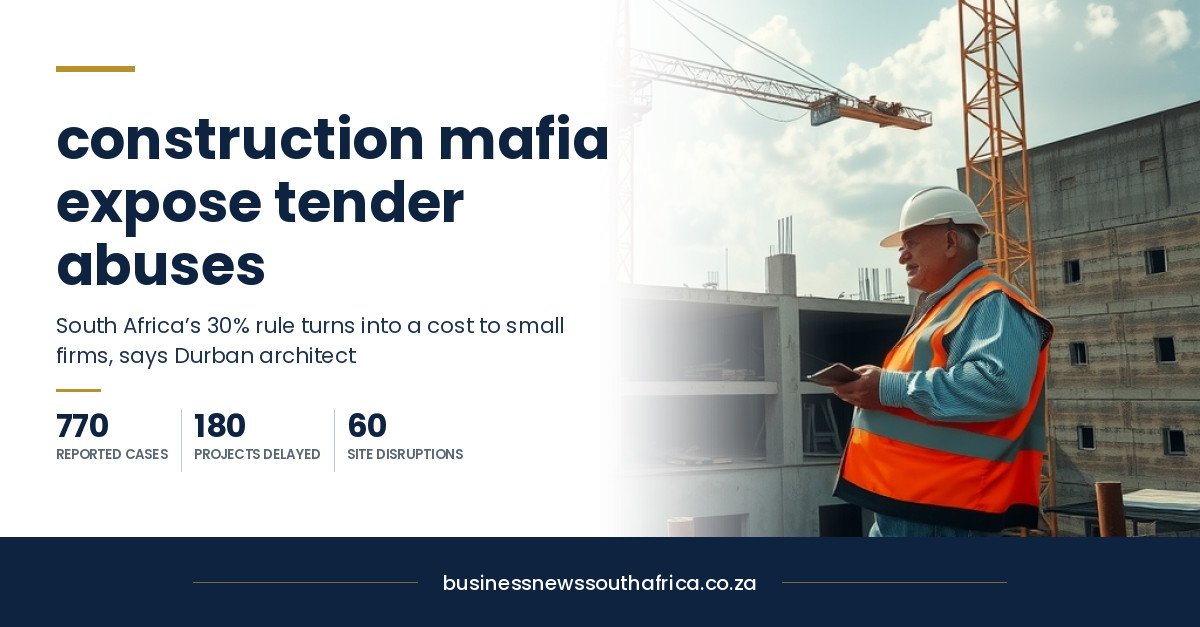 Thobani Ndlovu on the construction mafia, tenders and the 30% rule
