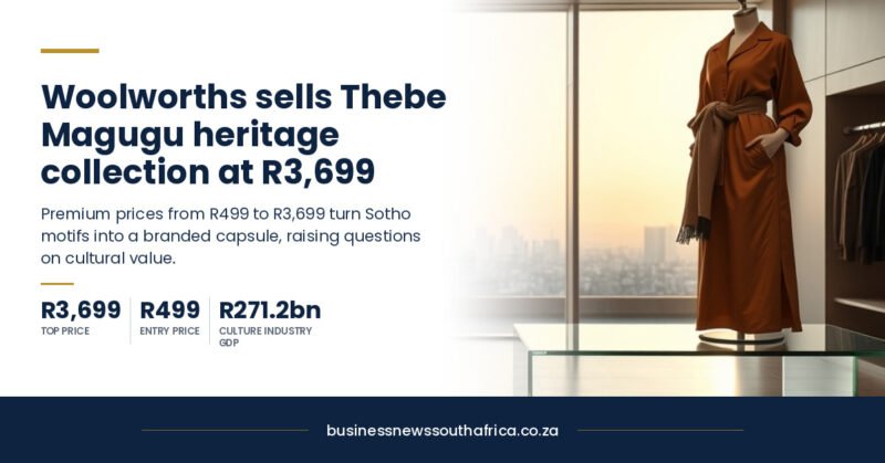 Woolworths prices heritage at R3,699 a dress with its new Thebe Magugu collection