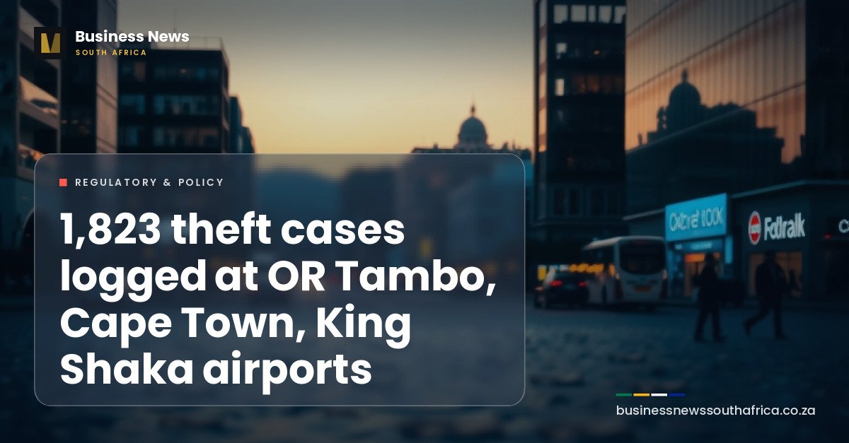 1,823 theft cases logged at OR Tambo, Cape Town, King Shaka airports