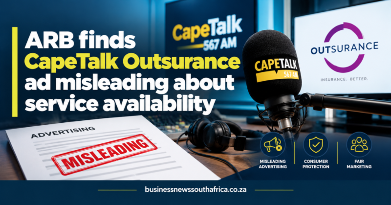 ARB finds CapeTalk Outsurance ad misleading about service availability