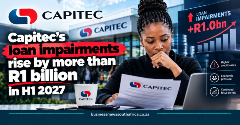 Capitec’s loan impairments rise by more than R1 billion in H1 2027