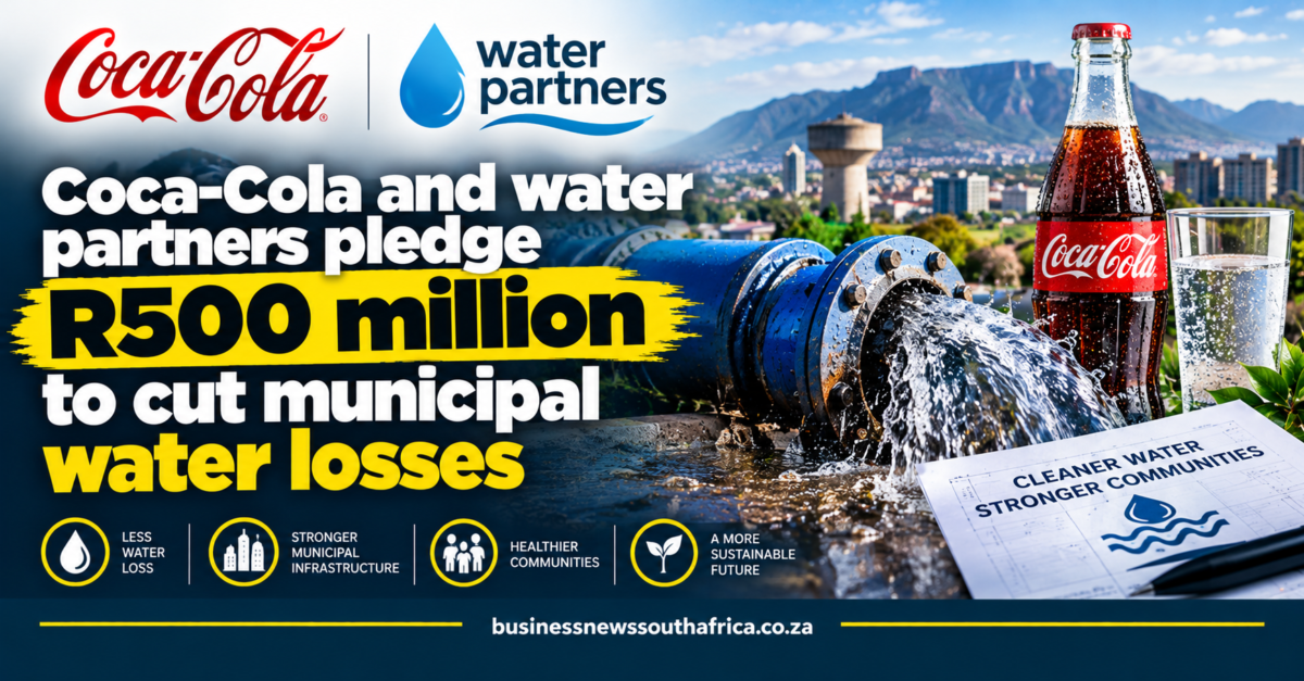 Coca-Cola and water partners pledge R500 million to cut municipal water losses