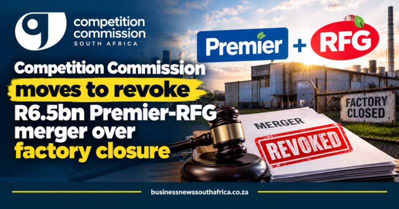 Competition Commission moves to revoke R6.5bn Premier-RFG merger over factory closure