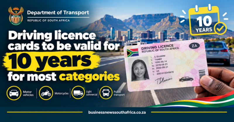 Driving licence cards to be valid for 10 years for most categories