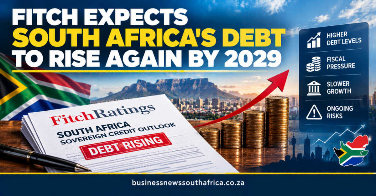 Fitch expects South Africa’s debt to rise again by 2029