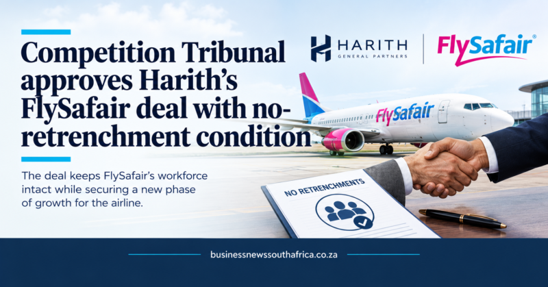 Competition Tribunal approves Harith’s FlySafair deal with no-retrenchment condition