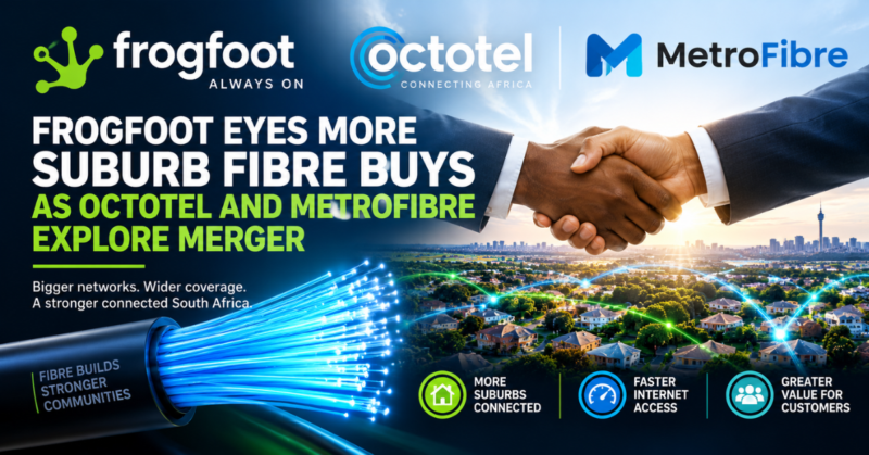 Frogfoot eyes more suburb fibre buys as Octotel and MetroFibre explore merger