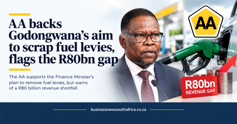 AA backs Godongwana’s aim to scrap fuel levies, flags the R80bn gap