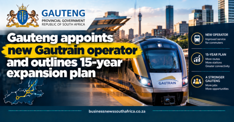 Gauteng appoints new Gautrain operator and outlines 15-year expansion plan