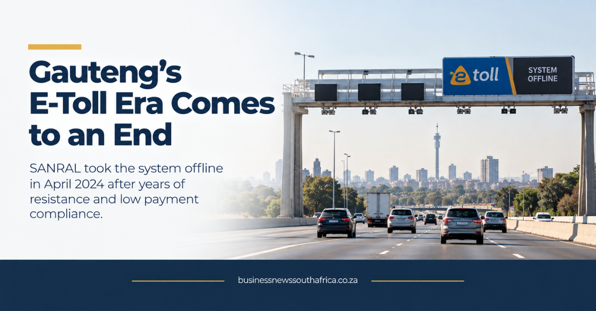 Gauteng e-Toll system taken offline after years of low compliance