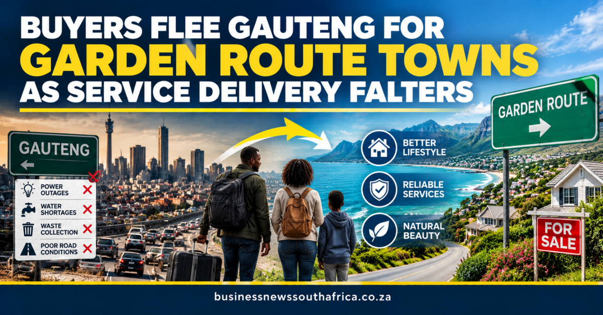 Buyers flee Gauteng for Garden Route towns as service delivery falters