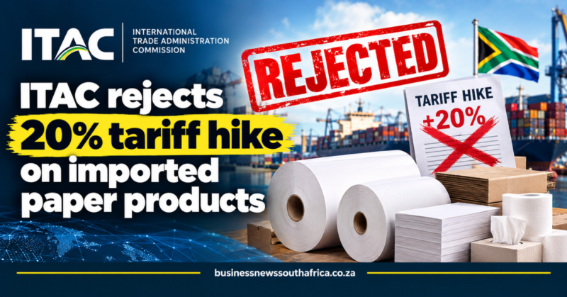 ITAC rejects 20% tariff hike on imported paper products