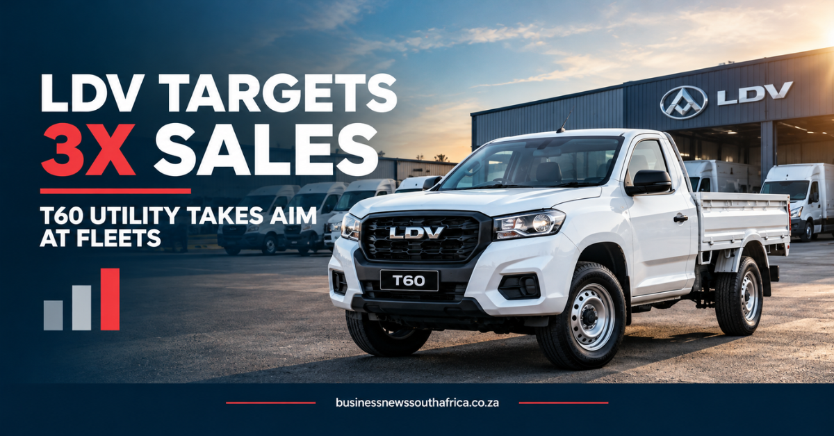 LDV South Africa aims to triple 2025 sales as it pushes new T60 Utility to fleet owners